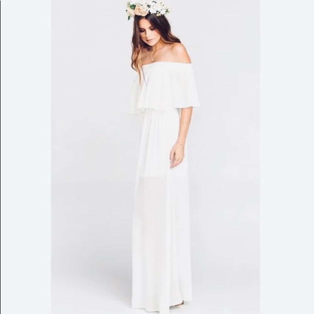 Show me your MuMu Maxi Dress Hacienda off white chiffon polyester size L